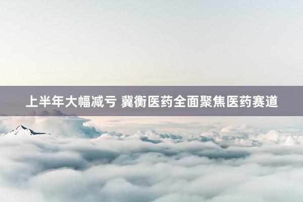 上半年大幅减亏 冀衡医药全面聚焦医药赛道