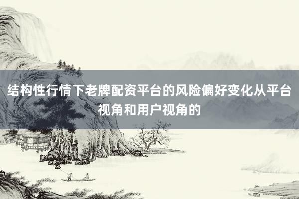 结构性行情下老牌配资平台的风险偏好变化从平台视角和用户视角的