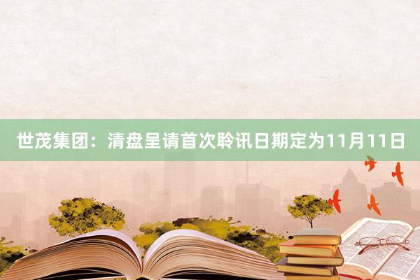 世茂集团：清盘呈请首次聆讯日期定为11月11日