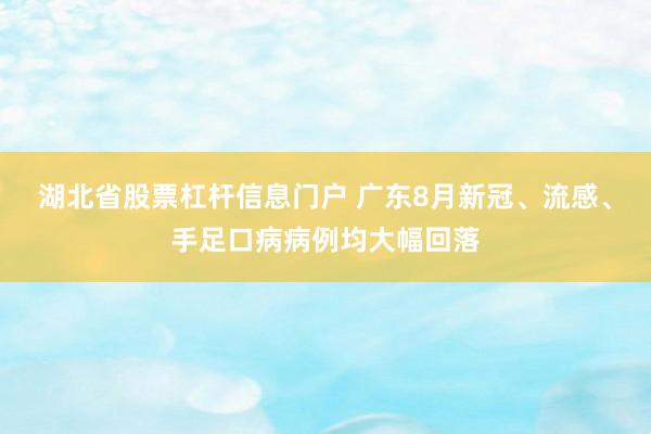 湖北省股票杠杆信息门户 广东8月新冠、流感、手足口病病例均大幅回落